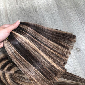 Extensiones de cabello humano de color marrón Rubio piano de hasta 30 pulgadas de cabello virgen crudo - Product Image 4