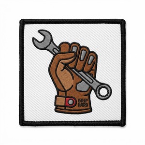 Parches bordados termoadhesivos personalizados al por mayor, con diseño de cruz y estrella roja, estilo motero, para ropa, a granel - Product Image 4