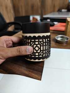 Handmade Wooden Incense <b>Burner</b> With Pink Laser Cut Design Aromatic Diffuser <b>For</b> Home Fragrance Bamboo Material All Season Use - Product Image 5