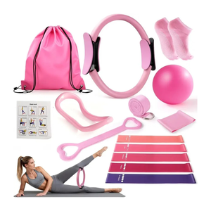 Kit de fitness portable 13 pièces pour <span class=keywords><strong>yoga</strong></span> et Pilates, équipement d'exercice à domicile avec sac de rangement, ensemble d'entraînement pour débutants 11 pièces, salle de sport à domicile - Product Image 5