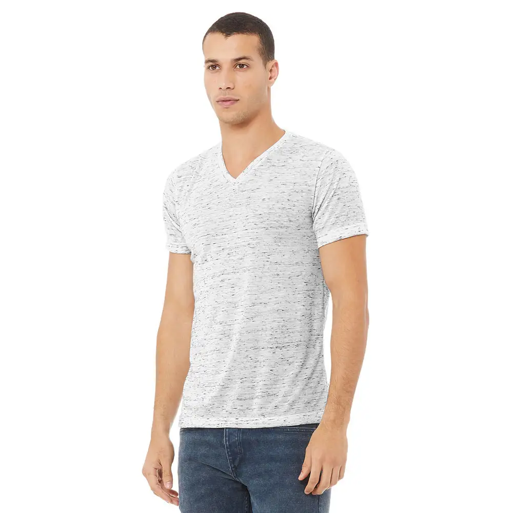 Белая мраморная футболка с v-образным вырезом, обшитая по бокам, розничная продажа, размеры унисекс, хлопковая футболка, текстурированная футболка