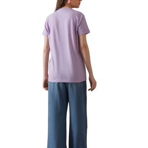 T-shirt personnalisé en coton biologique pour femme, vente en gros, haute qualité, manches courtes, vierge ou imprimé, décontracté et tendance - Product Image 2
