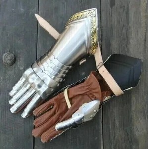 Guantes de Caballero Gótico Medieval, Armadura Personalizada para Cosplay, Personaje de TV/Película, Marco Enterprises, Metal Pulido - Product Image 3