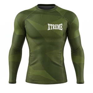 Rashguard de sport MMA personnalisé pour l'entraînement d'équipe, taille sur mesure, coupe compressive, équipement et accessoires MMA - Product Image 1