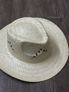 Sombrero de Vaquero de Paja Natural con Orificios de Ventilación de Hoja de Palma, Banda Interior, Logotipo Personalizado, Unisex, Precio Económico, Venta al Por Mayor - Product Image 3