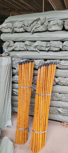 Manches de balai en bois 25-34 pouces, durables et légers, avec poils rigides pour le nettoyage des sols domestiques, style basique - Product Image 1