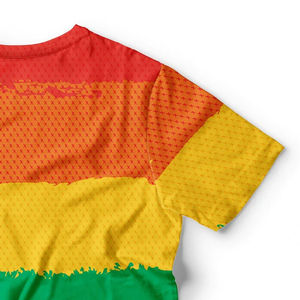 T-shirt personnalisé en polyester à rayures arc-en-ciel 3D, sublimation, motif coloré LGBT Pride, vêtements d'été, t-shirts par sublimation - Product Image 3