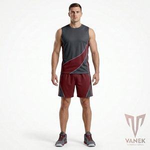 Tenue de basketball durable pour hommes avec short en jersey confortable, vêtements de sport légers et respirants en polyester, parfaits pour l'entraînement d'équipe - Product Image 1