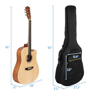 Custodia Imbottita Nera da 41 Pollici per Chitarra Acustica, Realizzata in Nylon Resistente e Materiale Oxford, Adatta anche per Basso - Product Image 5