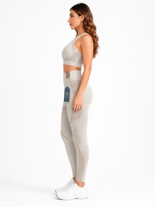 Custom Logo OEM ODM Low MOQ Factory Direct Sale <b>Crop</b> <b>Top</b> 2-Piece Set Eco-Friendly Breathable Quick Dry High Waist - Product Image 3