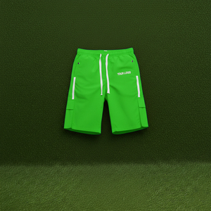 Custom Made 100% Cotton Windproof & Waterproof <b>Lightweight</b> OEM Service Solid Men Hip Hop Style Relaxed Fit <b>Cargo</b> Pockets <b>Shorts</b> - Product Image 1