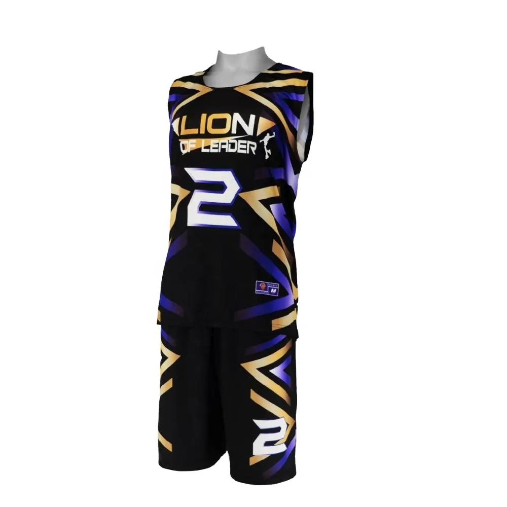 Sublimation Printing Custom mens basketball jersey uniform set Basketball Vest team wear