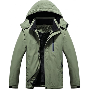 Chaqueta Parka Cortavientos Personalizada para Hombre, Tallas Grandes, con Capucha Gruesa, Cierre de Cremallera, Diseño Impermeable y Transpirable - Product Image 1
