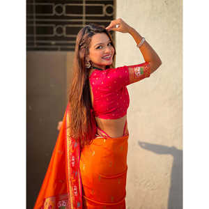 Sari en soie douce orange Swan Rajhans Paithani, vêtements indiens et pakistanais - Product Image 3