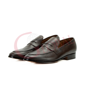 Zapatos mocasines de hombre con patrón sólido, de PU, sin cordones, hechos a mano, informales, para conducir, mocasines casuales de lujo. - Product Image 1