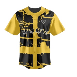 Venta al por mayor 100% poliéster bordado Logotipo de impresión deportes béisbol desgaste uniforme chaquetas mujeres hombres béisbol jerseys camisas de vestir - Product Image 1