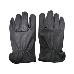 Winter Fleece Lined Black Soft Sheepskin Leather <b>Gloves</b> Insulated <b>Warm</b> Outdoor Driving <b>Work</b> Safety <b>Gloves</b> for Cold Weather - Product Image 3