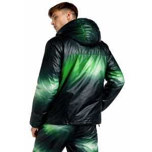 ODM Quick Shipping Custom <b>Utility</b> Heat Reactive Winter Puffer <b>Jacket</b> with Hooded Zipper and Color Changing Thermochromic Fabric - Product Image 2