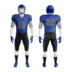 Uniforme personnalisé de football américain 2025 Ensemble de vêtements d'équipe par sublimation nouveau design Maillot en maille respirante et pantalon OEM ODM - Product Image 1