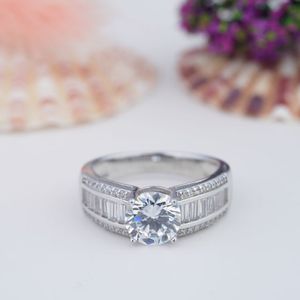 Trendy Women's <b>925</b> <b>Silver</b> Moissanite Gold Plated Wedding <b>Ring</b> Set Custom Made Luxury Fashion Jewelry - Product Image 1