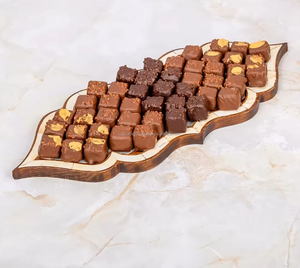 Plateau de service rectangulaire en bois/MOP de luxe fait à la main de haute qualité pour la présentation de chocolat SS CRAFT INDIA Utilisation à domicile et au restaurant Personnalisable - Product Image 3