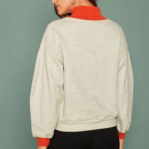 เสื้อสเวตเตอร์คอกลมสำหรับผู้หญิงทำจากผ้าระบายอากาศได้ดี - Product Image 1