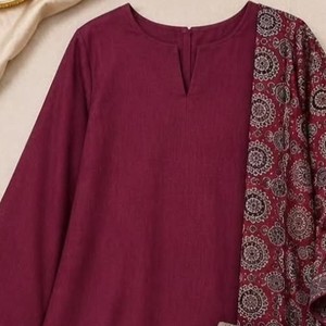 Chal Floral de Algodón y Chifón con Estampado Digital y Bordado Étnico Tradicional para Mujer, Transpirable, Suave al Tacto, 200g, para Todas las Estaciones, Uso Diario - Product Image 3