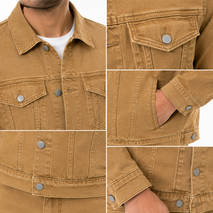 Veste en jean pour homme, en denim durable, coupe confortable et style intemporel, conçue pour les tenues décontractées quotidiennes, le streetwear et les voyages. - Product Image 6