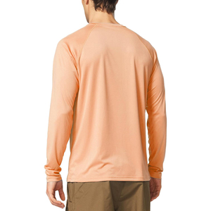 Rashguard unisexe à manches longues couleur pêche anti-UV UPF50+ anti-bactérien respirant séchage rapide polyester écologique pour l'extérieur - Product Image 2