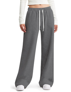 Pantalones Anchos Personalizados OEM para Mujer, Pantalones Casuales de Cintura Alta, Pantalones Acampanados para Mujer - Product Image 2