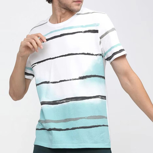 T-shirts 2026 en mélange polyester/coton, col roulé tricoté, respirant, style streetwear, avec logo personnalisé imprimé par sérigraphie - Product Image 5