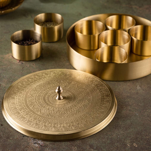 100% Pure Brass Spice <b>Box</b> Royal Design Kitchen Accessories Spice <b>Box</b> Custom Made Brass Spice <b>Box</b> - Product Image 6