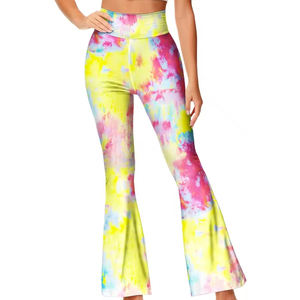 กางเกงขาบานเอวยางยืดผ้าริบเนื้อนุ่มใส่สบายสำหรับผู้หญิง ขายดี ผ้าฝ้าย 100% ระบายอากาศ แห้งเร็ว รับสกรีนโลโก้ - Product Image 3