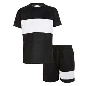 Ensemble deux pièces élégant pour homme, t-shirt à manches courtes imprimé à séchage rapide, short décontracté d'été, vêtements de sport, style en maille à demi-manches pour homme - Product Image 4