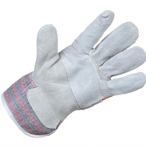Swelder 10.5 Inch Canadian Patch Palm and Vein Protection Cow Split Leather Rigger Work <b>Gloves</b> - Product Image 2