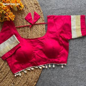 Blusa de algodón mágico de buena calidad con manga de encaje Gota-Patti, acolchada y con borde Kodi elegante, lista para usar, a precio de mayorista. - Product Image 6