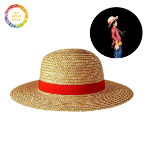 Sombrero de paja tejido unisex para verano, ligero, transpirable, para viajes al aire libre, playa, protección solar - Product Image 1