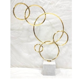 Sculpture contemporaine en aluminium coulé, statue décorative en métal pour la décoration de salon et de maison - Product Image 6