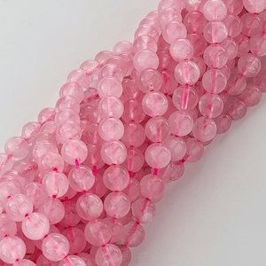Wholesale 4mm 6mm 8mm Natural Madagascar Rose Quartz Loose Gemstone Beads for Jewelry Making for Decorative Accessories - Product Image 4