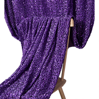Nouvelle Arrivée - Rideau de Fond de Scène Moderne Violet Artificiel Personnalisé avec Paillettes Fantaisie pour Mariage et Décorations de Fête - Simple