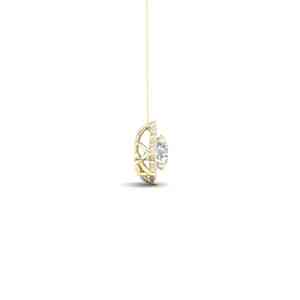 Colgante de Círculo Abierto de Doble Hilera con Diamantes Cultivados en Laboratorio con Certificación IGI, Corte Redondo, en Oro de 10K, 14K, 18K, Plata 925, 935, Joyería Fina - Product Image 3