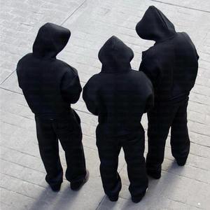 Sudadera con Capucha Corta de Lujo de Algodón Liso de 380-500 GSM para Hombre, Personalizada, Oversize, Estilo Urbano, de Gran Gramaje - Product Image 3