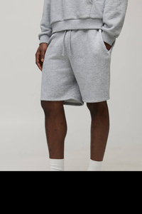Men Oversized Drop Shoulder Hooded Sweat shirt and Shorts Set Custom Logo Blank Breathable Summer Set Cotton Street Wear Luxury - Product Image 5