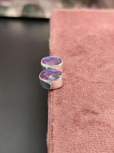 <b>Rainbow</b> Fire Quartz Gemstone <b>Drop</b> Earrings Colorful Crystal Jewelry Elegant Silver Tone Earrings Gift for Women - Product Image 3
