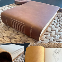Journal de voyage en cuir fait main, personnalisé, avec logo gravé vintage, carnet de croquis, journal intime, livre de souvenirs