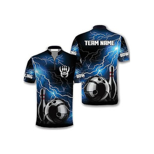 High Quality Custom Sublimation Blank Sportswear Team Polo Shirts Classic Comfortable and Stylish <b>Bowling</b> Shirt for Men - Product Image 4