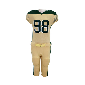 Qualité supérieure, prix raisonnable, uniforme de football américain 100% polyester, équipe nationale de football personnalisée, col en V, fabriqué au Pakistan - Product Image 1