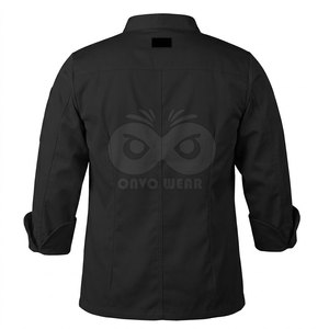 Veste de chef de cuisine de haute qualité à manches longues en tissu respirant, fournisseur d'uniformes de chef de restaurant - Product Image 2