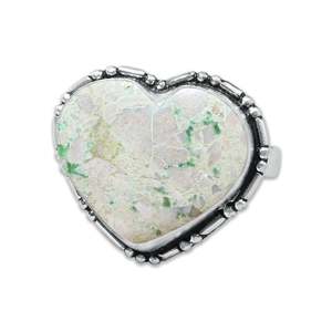 Fashion Women Statement <b>Rings</b> Assorted Handmade Silver-Plated Heart <b>Crystal</b> <b>Rings</b> Boho Style with Natural Stones - Product Image 4