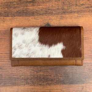 กระเป๋าคลัทช์หนังวัวแท้ดีไซน์หรูหรา2025กระเป๋าสตางค์ผมหรูหรามีช่องใส่บัตรเครดิตของขวัญสำหรับผู้หญิง - Product Image 4